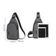 thumbnail image 5 of Wmhnj Mochila bandolera unisex de 8 litros de capacidad, con mltiples bolsillos, resistente al agua, de nailon, con correa ajustable de 35,5 a 90 cm para viajes, deportes, correr, senderismo., 5 of 8