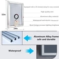 thumbnail image 3 of (2PCS)28"x 20" Bathroom Mirror Horizontal/Vertical Wall Mounted Makeup Mirror with LED Light Over Vanity, 3 of 7
