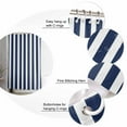 thumbnail image 6 of Navy Blue Striped Waterproof Fabric Shower Curtain, Modern Farmhouse Blue White Stripes Shower Curtain for Bathroom Curtains Bathtubs Hotel Washable Shower Curtains with 12 Hooks Long 72x78in, 6 of 6
