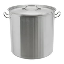 TFCFL 100 Quart Large Stock Pot Stainless Steel Soup Pot w/ Lid for Restaurant Kitchen Cooking Pot
