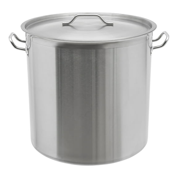 Miumaeov 100 Quart Large Stock Pot Stainless Steel Soup Pot Kitchen Cooking Pot with Lid