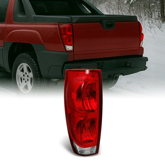AKKON - For Chevy Avalanche 1500 2500 Pickup Truck Red Clear Tail Light Tail Lamp Driver Left Side Replacement