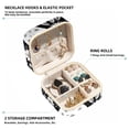 thumbnail image 2 of Black White Easter Travel Portable Square Jewelry Box Organizer for Girls and Women with Ring Earring Necklace Bracelet Storage Display Case Holder, 2 of 6