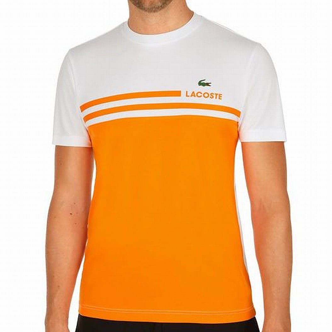 Lacoste TShirts Sport Mens TShirt Colorblock Stripe Logo Tee 2XL