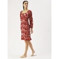 thumbnail image 5 of DressBerry Women’s Printed Viscose Rayon Dress Square Neck Long Balloon Sleeves Above Knee Length Ruffle Border Regular Wear Light Weighted Smocked Summer Dress, 5 of 7