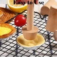 thumbnail image 3 of 3 Pack Tart Tamper, Trianu Double Sided Wooden Tart Tamper Set DIY Wooden Removable Dough Molding Presser Baking Tool for Mini Egg Tart, Cheesecakes and Dessert Baking, 3 of 8