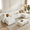 Beige, variant on 160" Oversized Cloud Sectional Sofa, U-Shaped Modular Couch with Storage Ottoman, Linen Fabric, Deep Seat, Beige