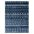 thumbnail image 2 of SAFAVIEH Berber Fringe Vinal Aztec Shag Area Rug, Navy/Ivory, 8' x 10', 2 of 11
