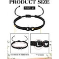 thumbnail image 2 of 1 Pcs love Heart Initial Bracelets Adjustable Nylon Cord Bracelets with Plastic Beads Handmade Rope Bracelet Letter L for Women Men Christmas Valentine's Day Personalized Gifts, 2 of 4