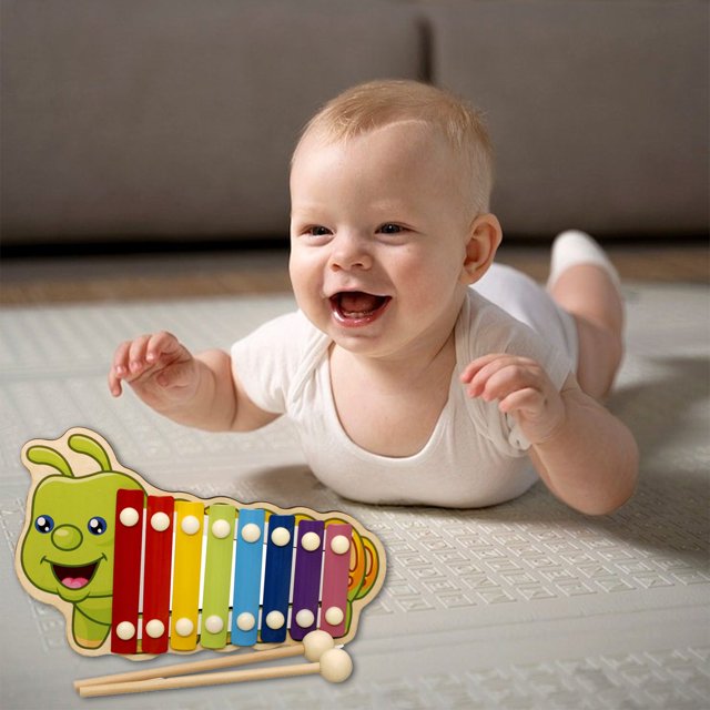Zonao Caterpillar/Dinosaur Xylophone,1PC,Fun Musical Instruments for Kids,Cute Xylophone Music Toy with 2 Sticks,Development Learning Toys for Boys and Girls