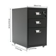 thumbnail image 2 of Vertical File Cabinet 3-Drawer Lockable Black Cold-Rolled Steel 18.3in Tall, 2 of 18