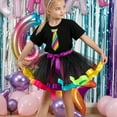 thumbnail image 6 of Elainilye Fashion Girls Tutu Skirt Cute Net Yarn Princess Skirt Multi-color Skirt Bow Hairpin Suit, Sizes 2-11Y,Black, 6 of 9