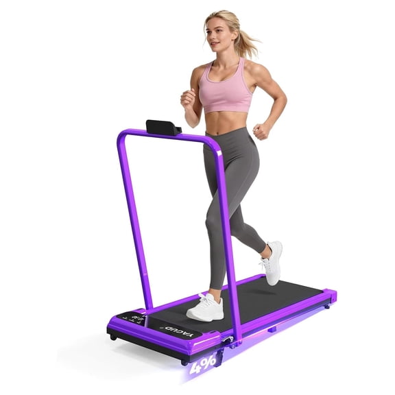 Walking Pad Treadmill for Home Incline Walking Pad with Handle Bar Foldable Sturdy Quiet Anti-Slip Portable Under Desk Treadmill for Home Office Use 0.6-3.8 MPH Speed 265 lbs Capacity