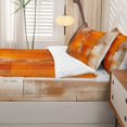 thumbnail image 5 of Homewish Orange Tie Dye Zipper Twin Comforter Sets with Fitted Sheet and 2 Pillowcases,Retro Geometric Art Zipper Bedding Set,Reversible,4pcs, 5 of 8