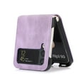 thumbnail image 4 of Allytech for Samsung Galaxy Z Flip 4 Folding Wallet Case, Premium PU Leather Case with Card Slot Shockproof Protective Case for Samsung Z Flip 4 6.7" 5G 2022 Women Men, Purple, 4 of 7