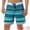 Light Blue, variant on DARING DIVA Men's Drawstring Waist Color Block Striped Board Shorts 32 Light Green