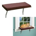 thumbnail image 2 of Cat Window Seat Bed Perch Ledge Small to Large Cats Mounted Safe Comfortable Resting Seat, Brown, 2 of 2