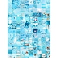 thumbnail image 5 of Idea4wall 2pcs Soothing Blue Calm Tones Fashion Style Wall Murals, Not Peel and Stick, Non-Woven Wallpaper Large Wall Decoration for Rooms, 48"x132", 5 of 5