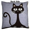 thumbnail image 2 of PKQWTM black cat funny fishes paws Reversible Mermaid Cushion Cover Home Decor Sequin Pillow Case Size 20x20 inches, 2 of 2