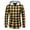 Yellow, variant on Taylonsss Clearance Men Casual Patchwork Fashion Plaid Hooded Button Long Sleeve Shirt Blouse