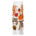 thumbnail image 4 of Fall Thanksgiving Pumpkin Pajama Pants Breathable with Pockets Pajamas For Lady Vintage Sleeping Pants Bedroom Homewear, 4 of 6