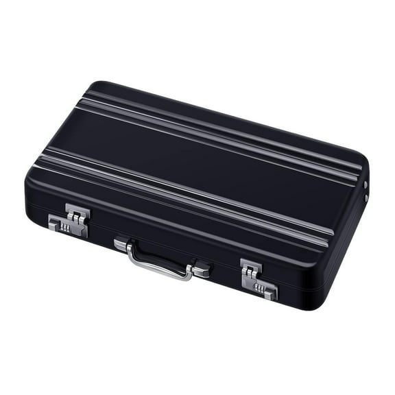 Mini Aluminum Business Card Holder Suitcase Aluminum Business Card Case Briefcase Card Holder Waterproof Pocket Credit Holder Box