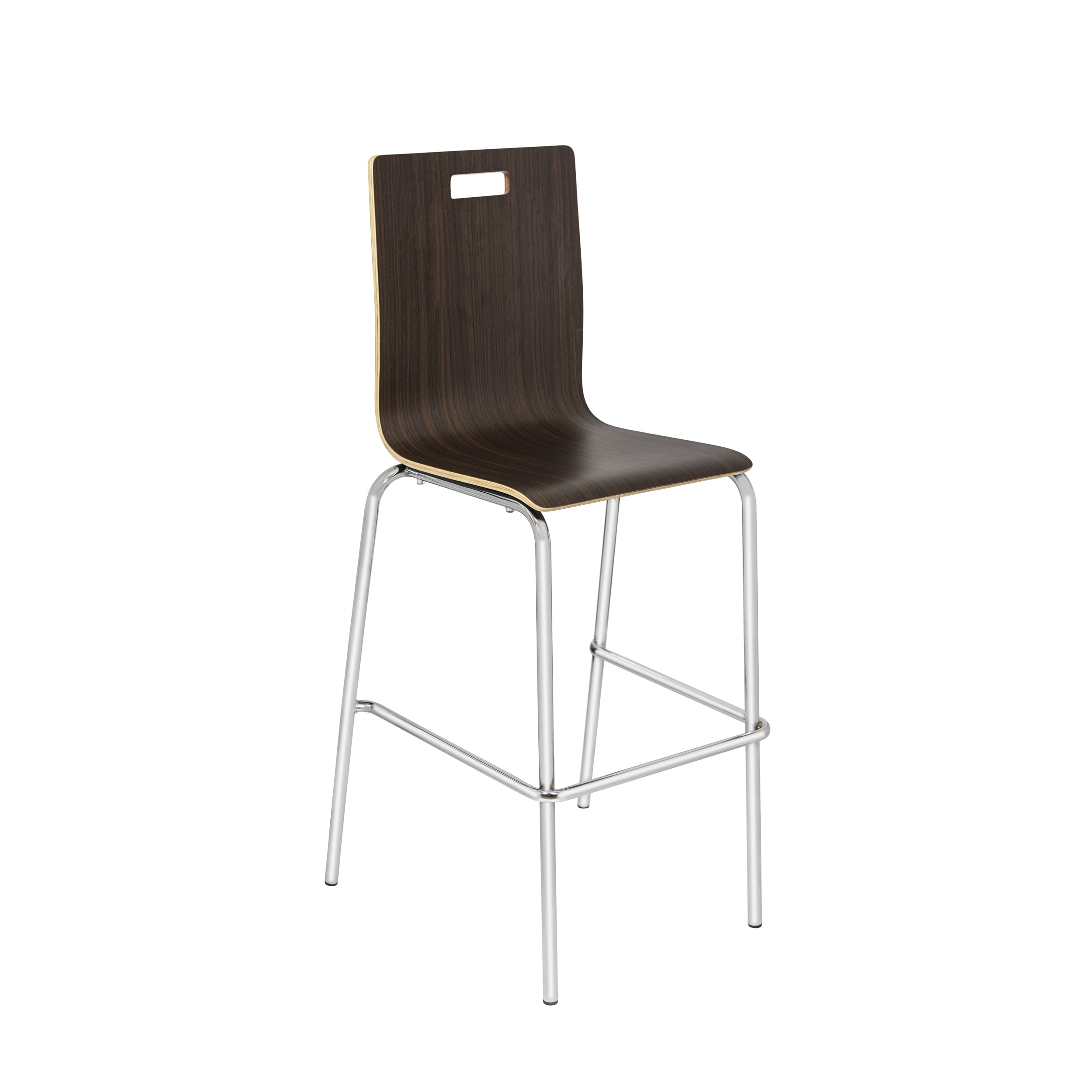 Hampden Furnishings Alexis Stackable Bar Stools, Espresso, Wood Seat, Set of 4