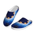 thumbnail image 2 of Haiem Blue Casino Print Women's Fuzzy Memory Foam House Slipper Cozy Home Footwear Non-slip Winter Slippers-39/40, 2 of 7