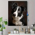 thumbnail image 4 of Border Collie Dog Portrait Canvas Print Wall Art for Living Room Bedroom Office Den Pet Lover Home Decor, 4 of 8