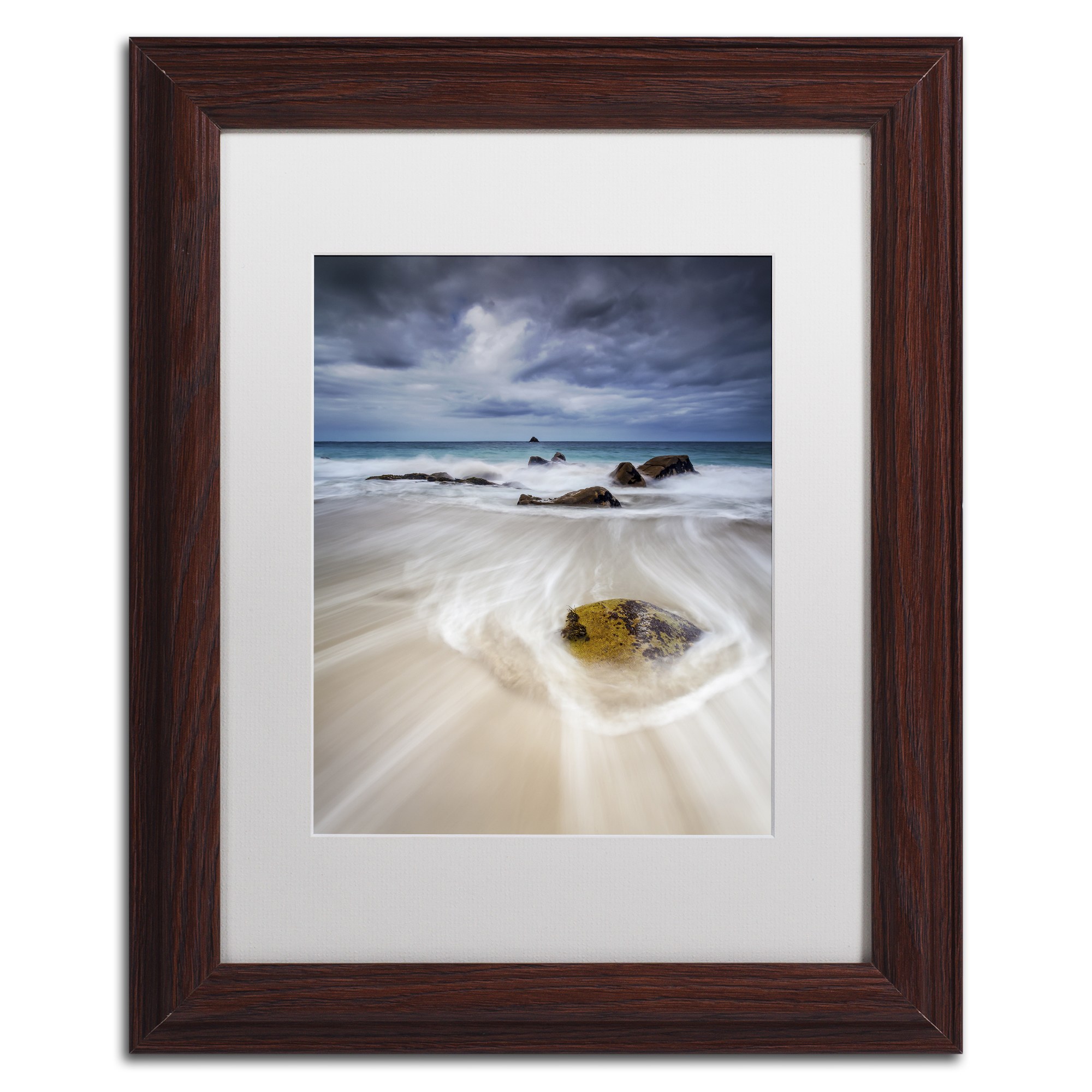 Trademark Fine Art "Waveguide" Canvas Art by Mathieu Rivrin, White Matte, Wood Frame