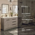 thumbnail image 5 of Eviva Lugano 60" Cement Gray Modern Bathroom Vanity with White Integrated Acrylic Sink, 5 of 7