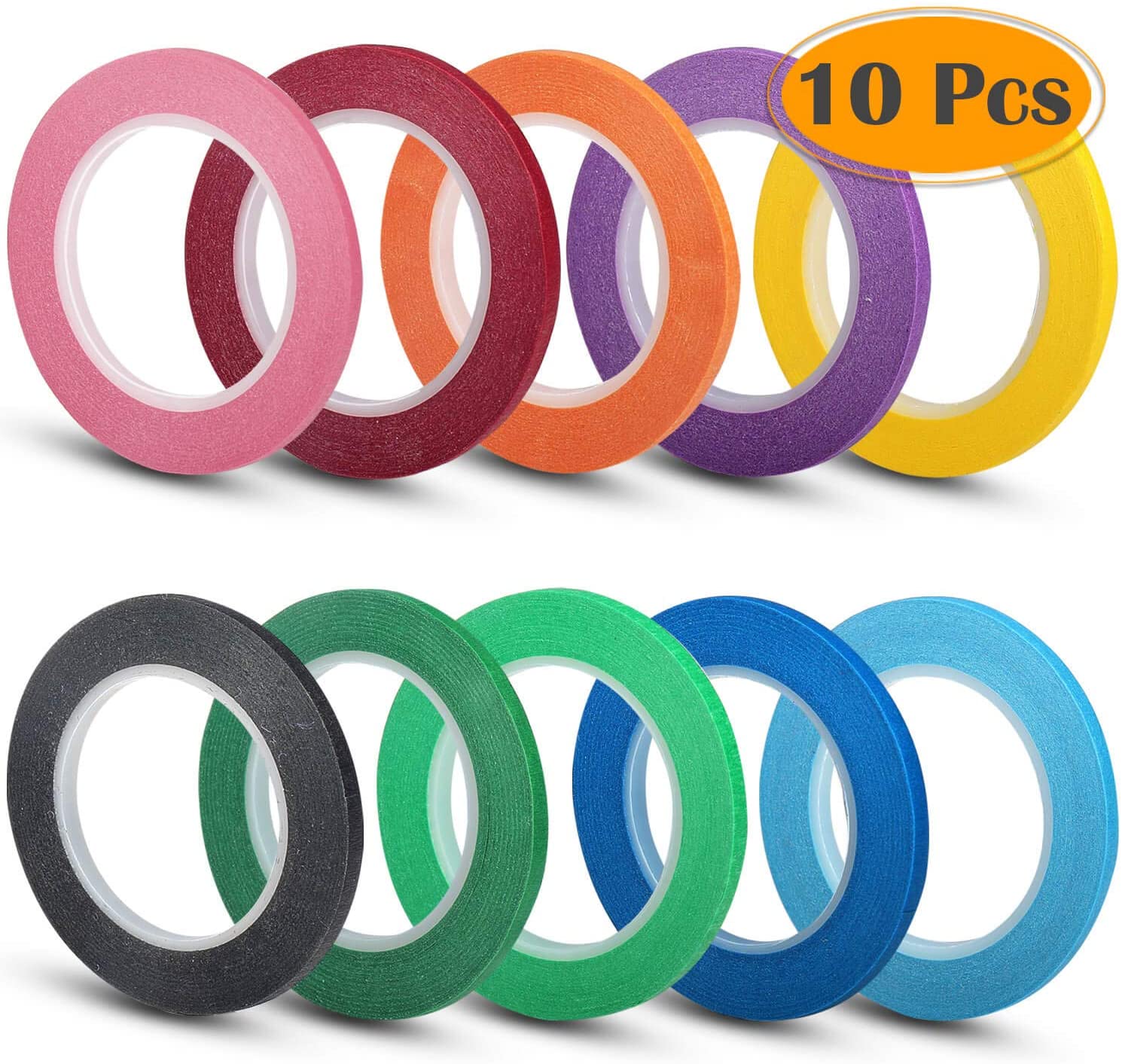 Selizo 10 Rolls 1/8” Whiteboard Pinstripe Tape Dry Erase Board Tape