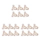 thumbnail image 5 of Billuyoard Paquete de 6 servilleteros de hierro metálico para decoración de preciosa, boda, Halloween, bodas, cumpleaños, vacaciones, oro rosa Type1 NO1, 5 of 6
