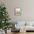 thumbnail image 2 of Stupell Industries Pink & Green Christmas Trees Holiday Painting Gray Floater Framed Art Print Wall Art, 2 of 6