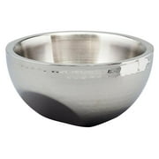 Leeber 72682 Elegance Hammered 8 in. Stainless Steel Dual Angle Doublewall Serving Bowl
