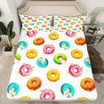 thumbnail image 2 of Castle Fairy Colorful Donuts 4-Piece Full Size Sheets,Sweet Dessert Bed Sheets,Cartoon Food Lightweight Sheet Sets,Luxury Kids Bedroom Decor, 2 of 7