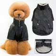 thumbnail image 4 of Eoperou Dog Jacket Solid Color Waterproof Faux Leather Pets Punk Costume for Winter, 4 of 8