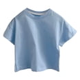 thumbnail image 4 of Gubotare Girls Tops Tees Girls Toddlers' Short Sleeve Graphic T Shirts Crewneck Kids Tee Tops Girl Clothes Outfit (Sky Blue,18-24 Months), 4 of 5