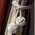 thumbnail image 2 of Window Curtain Cotton Rope, Hand Knitting Decorative Tiebacks Holders, 2 of 2