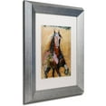 thumbnail image 2 of Trademark Fine Art "Golden Horse" Canvas Art by Joarez, White Matte, Silver Frame, 2 of 4