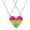 Style 2, variant on Women's Men's Stainless Steel Heartfelt Rainbow Heart Friendship Pendant Necklace Unisex Couple Gay Lesbian Pride Jewelry Style 3