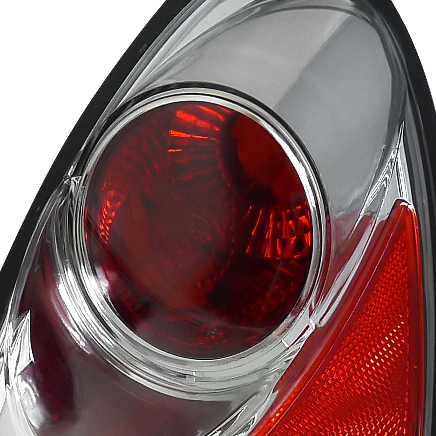Spec-D Tuning Chrome Housing Clear Lens Tail Lights Compatible with 2001-2005 Chrysler PT Cruiser, Left + Right Pair Assembly
