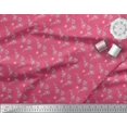 thumbnail image 3 of Soimoi Pink Cotton Cambric Fabric Flower Bud Floral Print Fabric by the Yard 56 Inch Wide, 3 of 3