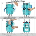 thumbnail image 5 of SupreGear Water-Resistant Mobility Crutch Bag, 1-Pack Organizer with Cup Holder and Multiple Pockets,Cyan, 5 of 9