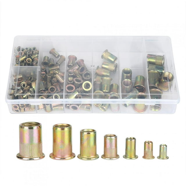 Nuts,165PCs Rivet Nuts Set Hardware Fastener Industrial Accessory Rugged and Tough