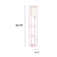 thumbnail image 3 of Lalia Home LHF-3004-LP Column Shelf Floor Lamp with Linen Shade, Light Pink, 3 of 4