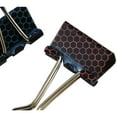 thumbnail image 2 of JAM Paper Binder Clips, Peach & Blue Honeycomb, 10/Pack, Small, 19mm, 2 of 3