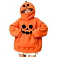 thumbnail image 2 of Sentuca Tween Hoodies Halloween Innovation Pumpkin Playful Prints Sweatshirts with Pocket Long Sleeve Warm Party Girls and Boys Clothes Size 11Y, 2 of 8