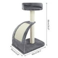 thumbnail image 4 of Clearance! Cat Tree Sisal-Covered Scratching Post and Pad, Cat Activity Center for Kittens Grey, 4 of 8