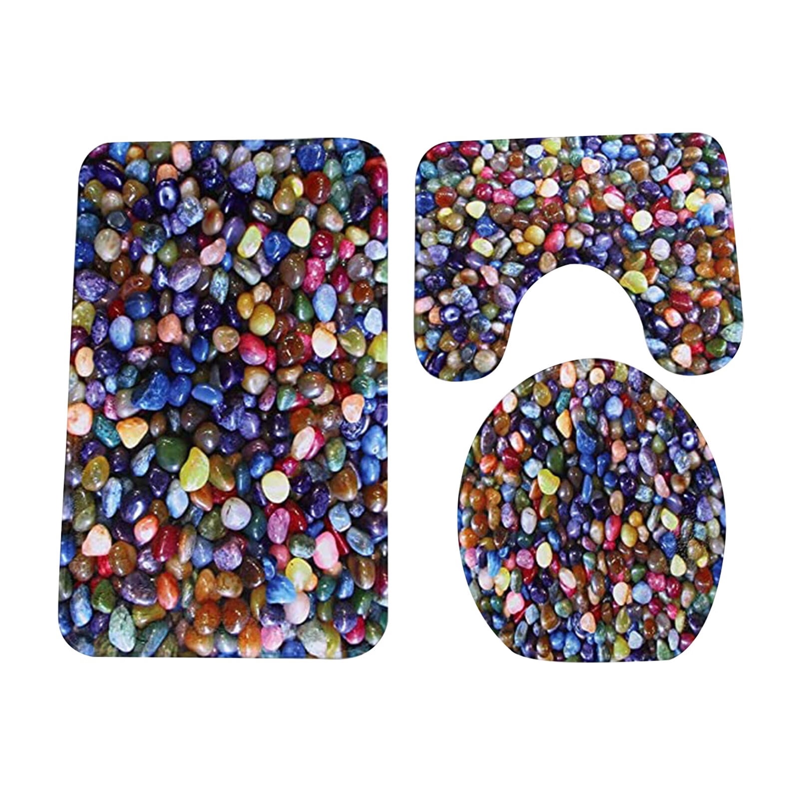 BMForward Fashion bath mat set, 3 piece bath mat, bath rug, toilet mat